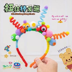 Funny Pipe Cleaner Headband Colorful Cartoon Geometric Birthday Party Kids Headdress DIY Photo Booth Props - Product Image 1