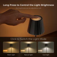 Lampe de bar moderne nordique à LED avec commande tactile, lumière de salle à manger de restaurant, charge sans fil, lampe de table en métal fer pour hôtel