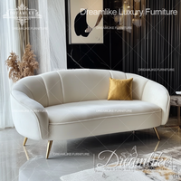 Ensemble de meubles de luxe modernes à 3 places pour le hall de l'hôtel, salon, chambre à coucher, salle à manger, canapés de mariage en option, blanc, rose, bleu