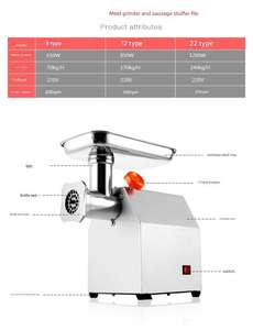 Broyeur à <span class=keywords><strong>viande</strong></span> électrique de qualité commerciale, machine robuste, haute puissance, <span class=keywords><strong>hachoir</strong></span> industriel - Product Image 5