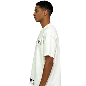 T-shirt léger 150 GSM pour homme, coupe ample, effet délavé, impression DTG, respirant - Product Image 2