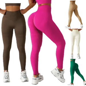 2022 Celana Yoga Pengangkat Pantat Wanita Pakaian Olahraga Kebugaran Kompresi Ketat Legging Yoga Grosir