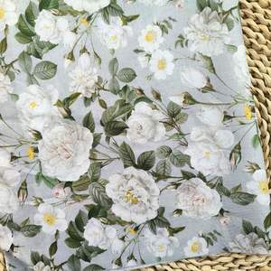 Nouvelle tendance 100% lin 40S 150gsm pivoine fleur Floral personnalisé numérique imprimé femmes robes doux rideaux canapés filles garçons - Product Image 1