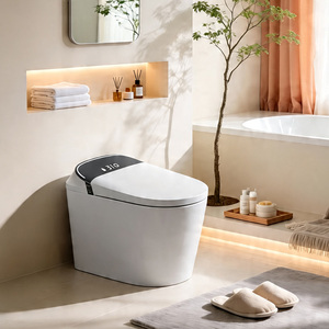 Toilette intelligente norme américaine 110V, bidet intégré, télécommande, commande vocale, sélection de 6 langues, chasse d'eau automatique, chauffée - Product Image 1