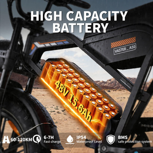 Bicicleta Eléctrica de Montaña AVDL A50 de 20 Pulgadas, Motor Trasero sin Escobillas, Batería de Litio, Doble Suspensión, Frenos de Disco Delanteros y Traseros - Product Image 4