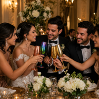 Flûtes à champagne et verres à vin rouge en acier inoxydable 304 de 8 oz, personnalisables, gravées, réutilisables, pour mariage et fête