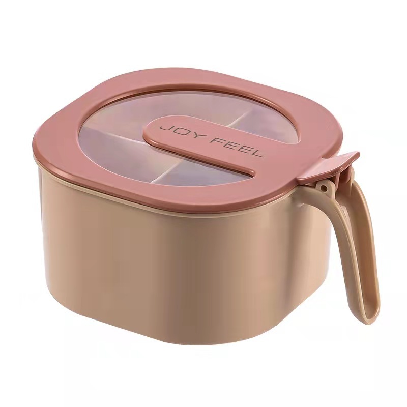 Factory direct sales seasoning box salt jar kitchen seasoning jar set storage box with cover four-compartment household
