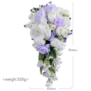 Bouquet de mariée artificiel en forme de larme, style européen, pour la photographie de mariage et la décoration de scène - Product Image 5