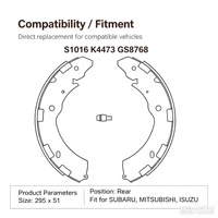 Plaquettes de frein arrière standard OEM GS8768 K6741 FSB4052 4600A106 4600A122 pour Isuzu D-Max / Mitsubishi L200 / Fiat Fullback