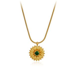 Collares de Moda 2026, Joyería Hipoalergénica, Acero Inoxidable 316L, Chapado en Oro PVD de 18k, Collar con Flores y Circonitas para Mujer - Product Image 5