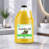 Minyak Jojoba Murni 1 Galon 3.8L, Minyak Dasar Alami Cold Pressed untuk Perawatan Rambut, Melembapkan Kulit, dan Pijat