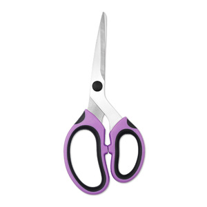<b>Kitchen</b> <b>Scissors</b> Stainless Steel Purple Straight Head For Meat Fish Cutting Home Use - Product Image 4
