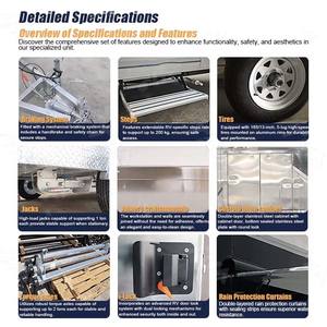 Camion de nourriture en acier inoxydable, nouveaux chariots de rue mobiles pour restaurant, boulangerie, café, remorque mobile à vendre - Product Image 4