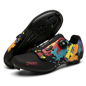 Chaussures de vélo sans lacets de style nouveau, plates, printemps-été, pour hommes et femmes, vélo de route, VTT, semelle rigide - Product Image 2