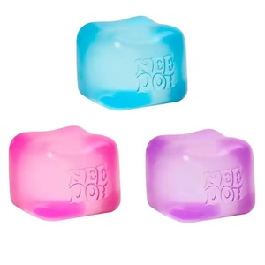 Needoh 8.5cm Jumbo Glitter Ice Cube Square High-Density Slow-Rising Maltose-Filled Sensory Fidget Tool - Product Image 3