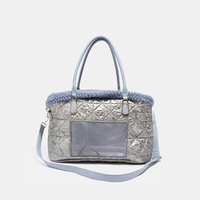 Sac à dos de luxe portable pour animaux de compagnie en PU, sacs de voyage respirants en maille, sacs de transport pour chiots et chats, sacs à bandoulière pour chiens pour les sorties en extérieur