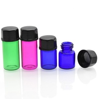 Flacon d'échantillon de parfum en verre arc-en-ciel coloré 1ml 2ml 3ml 5ml, flacon en verre portable multicolore avec bouchon réducteur anti-fuite