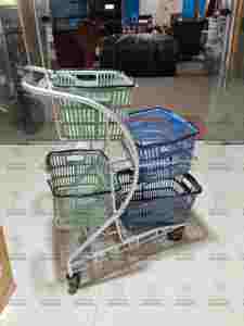 עגלת קניות מאלומיניום יפנית, עיצוב חדש בגימור חמצון, סופרמרקט יפני, עגלות קניות מאלומיניום יפניות - Product Image 4