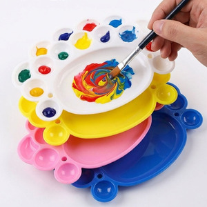 <span class=keywords><strong>Palette</strong></span> de peinture pour enfants, couleur personnalisée, livraison rapide, multicolore, en forme de patte, Paleta De Pintura pour fournitures artistiques - Product Image 1