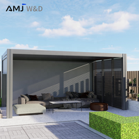 Pergola bioclimatique motorisée en aluminium pour extérieur, imperméable, pour patio, jardin, cour, terrasse, pavillon