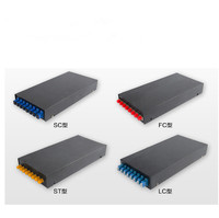 Panel patch fiber mini ODF 4 port, 6 port, 8 port untuk pemasangan di dinding, konektor LC, SC, FC, kotak terminasi fiber