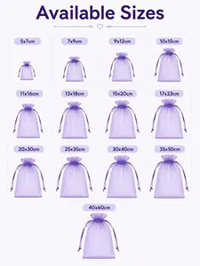 Organza Mesh Net Drawstring Bag Eco-Friendly for Vegetable and Fruit Promotion with Custom Colors - Product Image 5