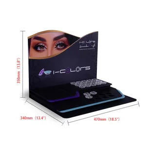 High Quality Counter Desktop Eye Contact Lenses Display Custom Acrylic Makeup Display Stand