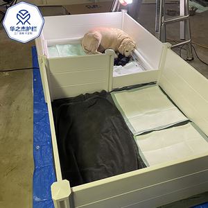 Kandang hewan peliharaan pagar dalam ruangan portabel Modern pola hewan rumah anjing untuk kancing anjing kecil sedang untuk balkon - Product Image 3