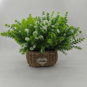 โรงงานขายส่งโดยตรง ต้นไม้จำลอง กระถางดอกไม้ประดับตกแต่ง หญ้าพลาสติกแบบเสียบ สำหรับเทศกาลอีสเตอร์และปีใหม่ - Product Image 2