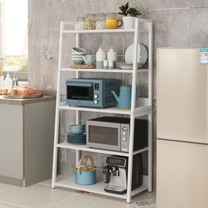 Nordic Style Ladder <b>Shelf</b> 6 Tier White Metal Bookcase Storage Rack For <b>Bedroom</b> Kitchen Office Home Organization - Product Image 2