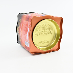 Square Tea <b>Metal</b> Canister Tinplate Packaging Container Glossy Offset Printed Storage <b>Box</b> 200mL - Product Image 3