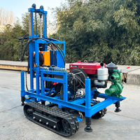 Foreuse de forage de puits de 150 m conforme à la norme EPA, machine de forage de roche diesel portable pour le forage de puits d'eau, alimentée électriquement pour l'utilisation agricole