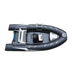 13.8ft 4.3M sang trọng tốc độ cao hypalon Inflatable điện thuyền V dưới thiết kế cho câu cá gia đình giải trí CE chứng nhận