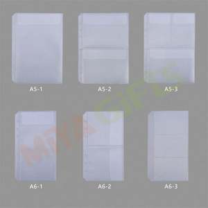 <span class=keywords><strong>Classeur</strong></span> personnalisé A5A6A7 <span class=keywords><strong>plastique</strong></span> dépoli transparent clair 2 poches <span class=keywords><strong>pochette</strong></span> à chargement par le haut dossiers en pvc pour planificateur - Product Image 5