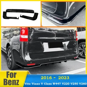 สตาร์นาฟ สำหรับรถยนต์เมอร์เซเดส-เบนซ์ วีโต้ วีอาโน วี คลาส W447 V220 V250 V260 ปี 2016-2023 ชุดแต่งดิฟฟิวเซอร์กันชนหลัง สปอยเลอร์ลิป  พร้อมลิปสปลิตเตอร์ด้านข้าง - Product Image 3