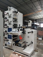 Machine d'impression flexographique automatique à grande vitesse ZBRY-320 à 6 couleurs, presse d'impression d'étiquettes empilées, imprimante de papier en ligne
