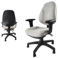Chaise de bureau pivotante au design moderne à double fonction, ergonomique et confortable, en tissu inclinable, pour les études du personnel.