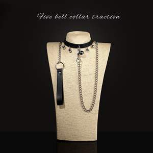 Hoge Kwaliteit Lederen Kraag Hals Bondage Ring Met Ketting Bdsm Slave Seksspel Speelgoed - Product Image 5