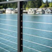 Edelstahl-Seilgeländer-Design Treppenbalustrade Drahtseilgeländer