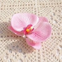 Fleurs d'orchidées artificielles en latex Phalaenopsis Real Touch MuJiang MJ-090331, 11*22cm, style romantique, décoration de toile de fond de mariage pour la maison