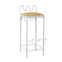 Tabouret de bar blanc unique au milieu du siècle moderne pour petit-déjeuner Chaises hautes Tabourets de bar à hauteur de comptoir Cuir RH Luxe pour cuisine Maison