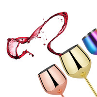 Verre à vin en acier inoxydable de 17 oz, design moderne, directement de l'usine, idéal pour les fêtes et les mariages