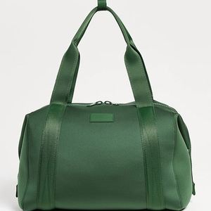 Custom Large Neoprene Carryall Duffle Bag Dark Green Zip Portable Hand Travel Weekender Foldable Sport Casual Style Men Women - Product Image 2