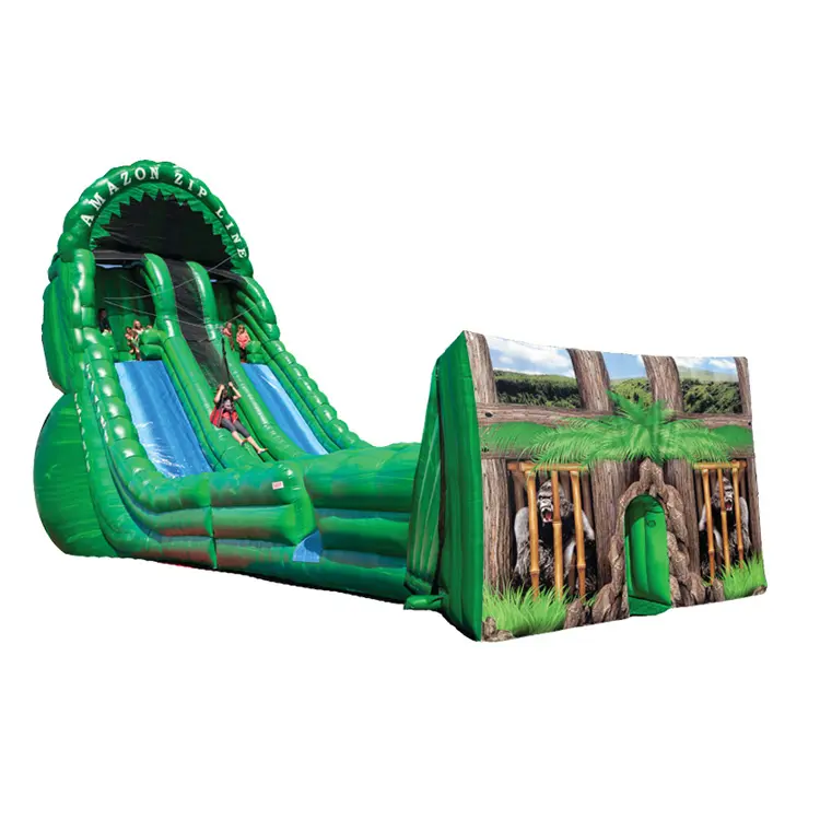 Bounce House Games Structure Slide Pvc Toys Large Inflated Professional Inflatable Ropeway Game