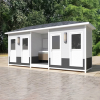 Toilettes portables modernes pour zones scéniques, extérieur, municipal, écologiques, chantier de construction, école, en panneaux sandwich plastiques