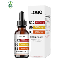 Gouttes de Vitamine B Liquide en Gros, Marque Privée OEM, 60ml, Complément Naturel pour Adultes, Soutien Immunitaire, Vitamines B1 B6 B12 Complexe