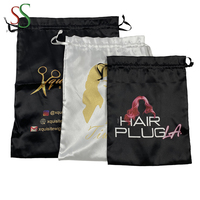 Soie D'extension De Cheveux En Satin Pochette Sacs Satin Perruque Sacs avec Cordon Sacs En Soie pour les Extensions De Cheveux