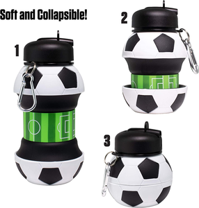Bouteille d'<span class=keywords><strong>eau</strong></span> pliable en silicone en forme de gourde, réutilisable, écologique, sans BPA, mignonne, pour enfants. - Product Image 2