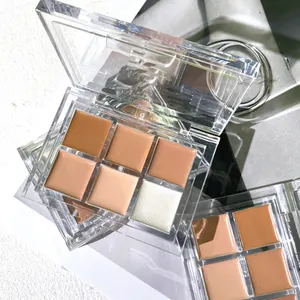 Make up tavolozza di contorno private label, trucco per il viso contorni fai da te tavolozza di crema, paleta de contorno en crema