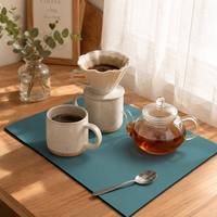 Tapis de drainage en caoutchouc Ru pour cuisine, tapis absorbant à séchage rapide pour vaisselle et table